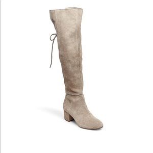 STEVE MADDEN | hansil harness suede boots | taupe